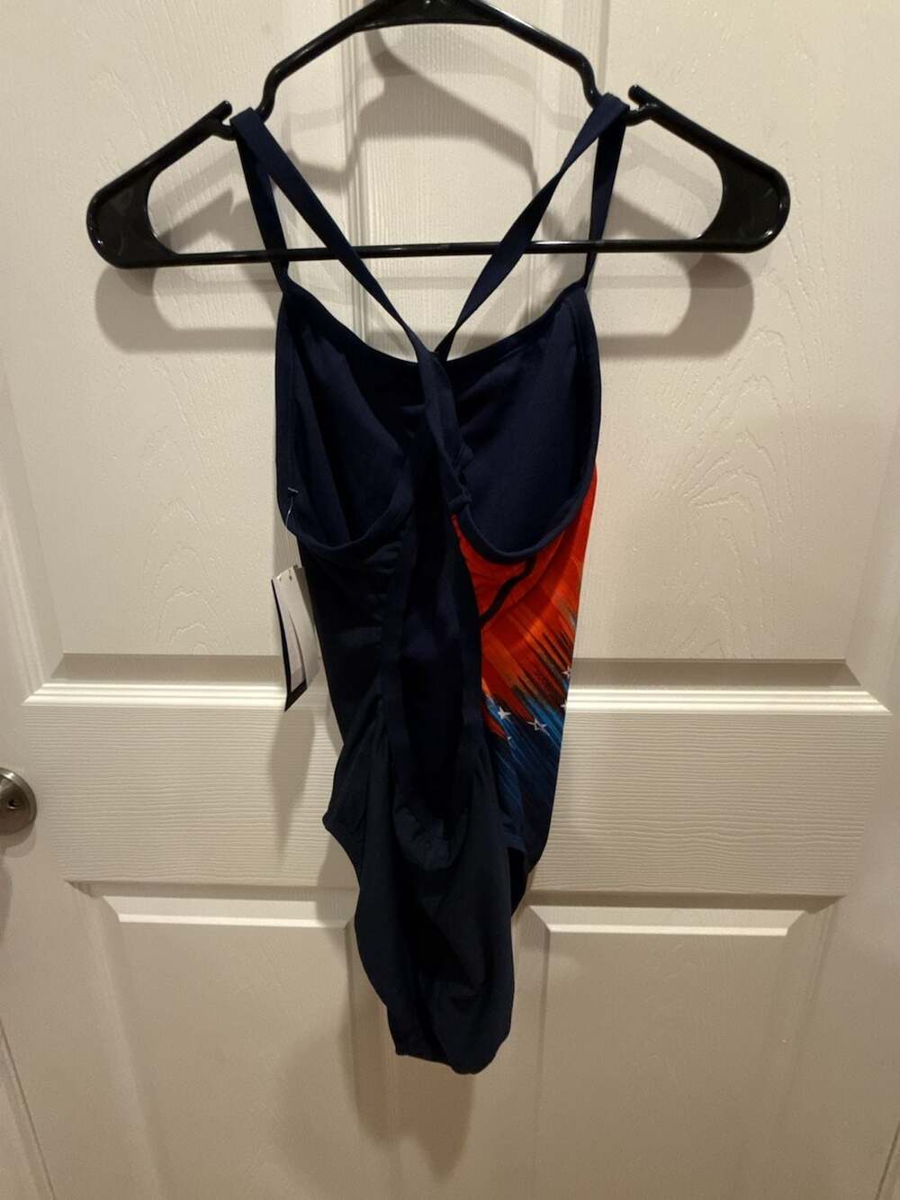 TYR Durafast Elite Women's Diamondfit Valiance Swimsuit Navy/Red Size L(36) - Picture 3 of 4